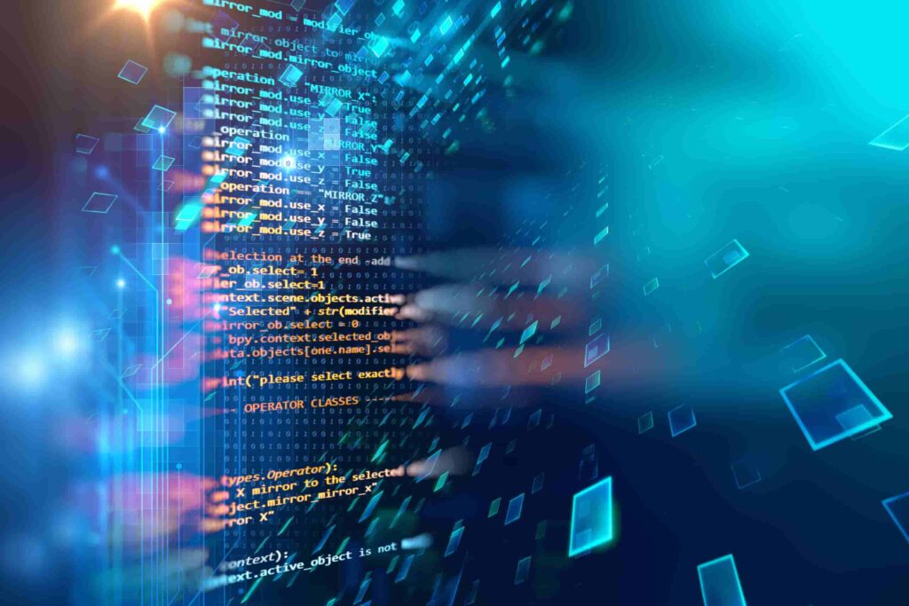 Tela com códigos de programação de forma abstrata, Pós-Graduação Arquitetura de Software